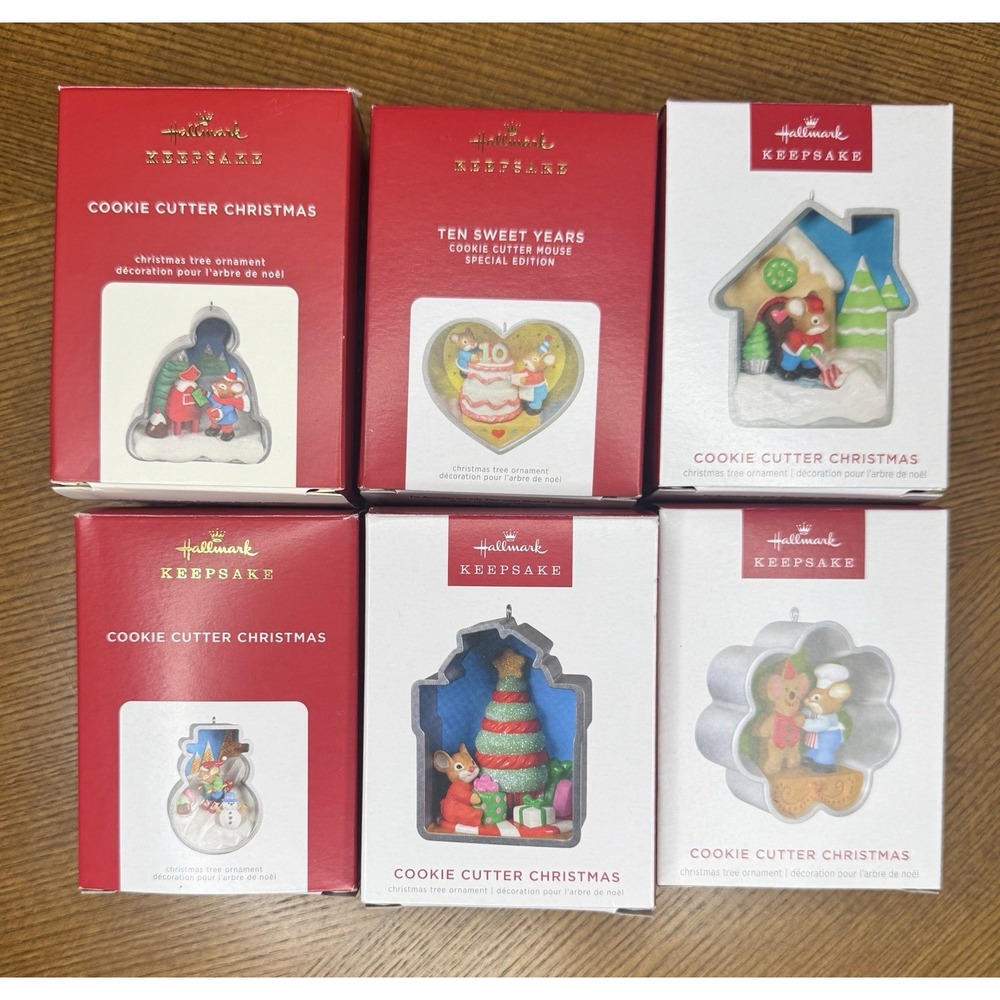 Hallmark Cookie Cutter Christmas 2020-2024 #9-13 + 2021 Limited Lot of 6 -Lot C
